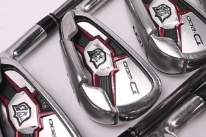 Wilson D200 Irons / 4-PW+SW / Regular Flex UST Elements Chrome 59 Shafts - Picture 1 of 7