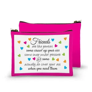 Friends Are Like Bragas Bolsa de Lona Mariasch Studios 9" L X 7" W Moda Nuevo - Imagen 1 de 1