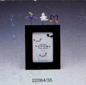 Marco de fotos con tema de Halloween Sonoma nuevo en caja se adapta a fotos de 3,5” X 5”-fantasma/araña/murciélago - Imagen 1 de 3