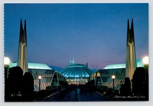 Tokyo Disneyland Entrance to Tomorrowland View of Space Mountain c1985 Postcard - Picture 1 of 2