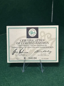 1990 Classic Premiere Edition “1st Round Draft Picks” Limited Edition Set! - Picture 1 of 9