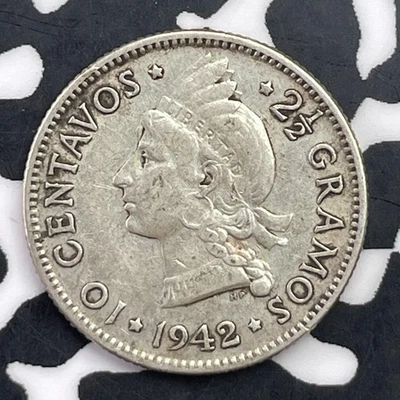 Lote de 10 centavos República Dominicana 1942 #C4341 ¡Plata! Foto 1 de 2