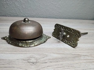 Vintage Victorian Style Brass Manual Wind Mechanical Door Bell Ringer Home works - Picture 1 of 18