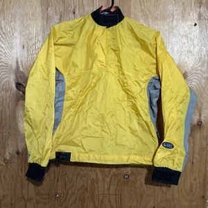 Medium NRS gelb grau Nylon Neopren Kajak/Rafting Pullover Wasser Res Jacke* - Bild 1 von 8
