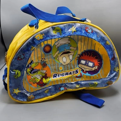 ¡Bolsa de transporte VIACOM Rugrats 1999 vintage! Transparente / Multicolor / RARO Foto 1 de 4