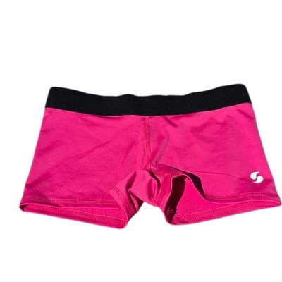 SOFFE Grandes Niñas Dri Hot Rosa Pantalones Cortos Negro Cintura Niñas Grandes Dri Spandex Foto 1 de 2