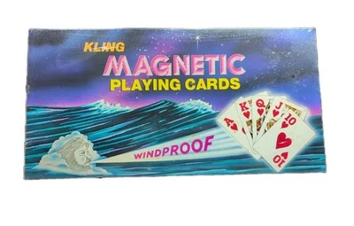 Vintage Kling Windproof Magnetic Playing Cards & Board Game USA Made New Sealed - Image 1 of 4