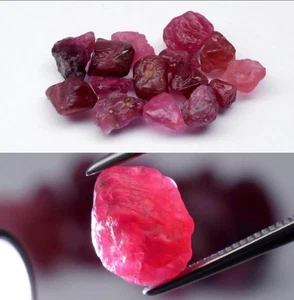 20.47ct 15pcs Lot Rough Natural Red Pink Purple Spinel - Myanmar Gems - Imagen 1 de 3