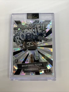 2025 Wild Card Comix Rookie Bhayshul Tuten 2/2 Cracked Ice RC Black And White - Picture 1 of 2