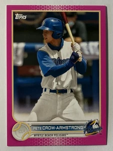 2022 Topps Pro Debut Pete Crow Armstrong Pink Fuchsia Prospect 081/199 - Picture 1 of 2