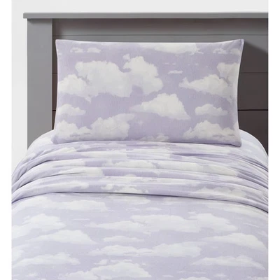 Teen Full Cloud Jersey Sheet Set Light Purple - Makers Collective