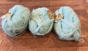 3 Stück Hunger mintgrün Acryl Mohair Mischgarn SCHÖN Sport Gewicht 40 gr - Bild 1 von 3