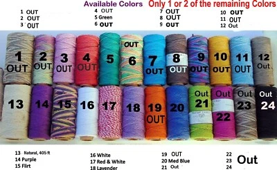 BOGO 1 毫米抛光 HEMP 线绞线 20# ~ 多种颜色 买一个免费 — 第 1/2 张图片