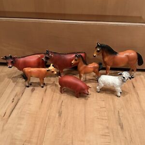 Vintage 1950s Creative Playthings Barnyard Farm Animals **Complete Set of 7**