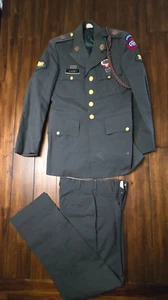 US Army Vietnam Era Green Service Dress Uniform 307th Engineering Presidential - Picture 1 of 16