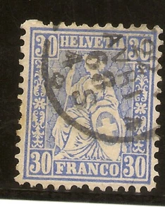 SUIZA YVERT 46 (º) 30 Cts. Ultramar 1867/1878 NL311 - Bild 1 von 2