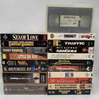 LARGE 19 VHS LOT CLASSIC Movies Pacino Connery Hanks Cruise Damon Action Comedy Foto 1 de 4