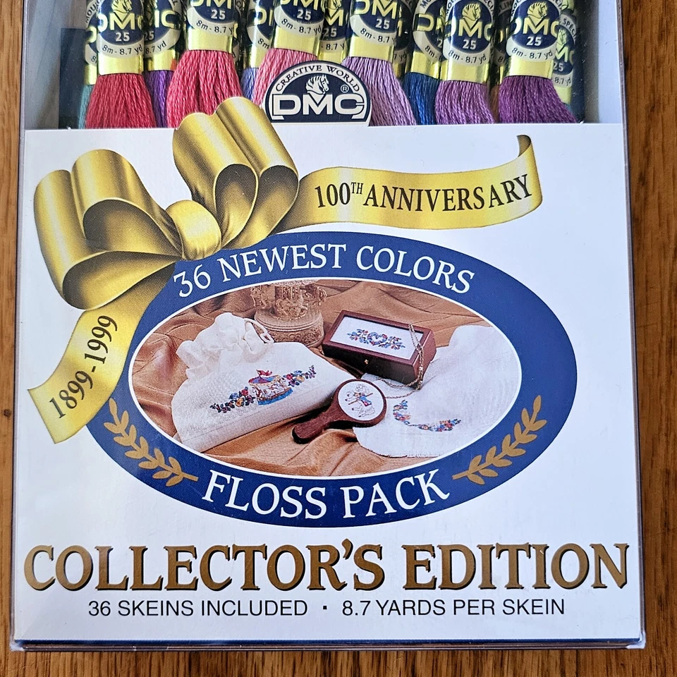 DMC Embroidery Floss 100th Anniversry Collector's Pack 36 Skeins Newest Colors - Image 1 of 4