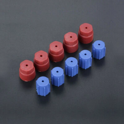 10Pcs R134a 13mm&16mm AC System Cap Charging Port Service Caps Hi Low Side Kit - Image 1 of 4
