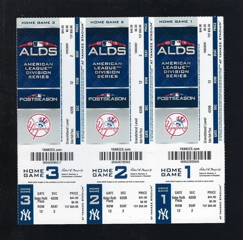 BROCK HOLT HITS FOR FIRST CYCLE POSTSEASON - RED SOX @ YANKEES 2018 FULL TICKETS Cover