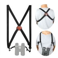 Leather Webbing Optics Binocular Harness Strap X-shaped Adjustable Belt Strap UK