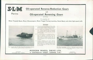  WW2 SLM Marine Oil Operated Reduction Gears  Advert From Janes Ships 1942   - Foto 1 di 2