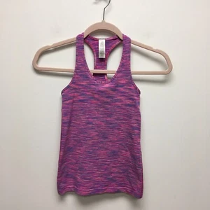 Ivivva Girls Lululemon Pink Blue Heather Racerback Athletic Workout Tank Top 8 - Picture 1 of 7