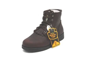 CACTUS FOOTWEAR SLIP RESISTANT WORK BOOT L602 DARK BROWN MEMORY FOAM WOMEN'S - Picture 1 of 9