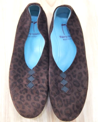 Thierry Rabotin 鞋 Grace 女式 EU 36.5 棕色麂皮绒皮革平底懒人鞋 — 第 1/4 张图片