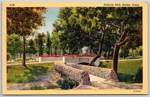 Postcard Texas Dallas TX Sullivan Park IOLA Bridge - Picture 1 of 2