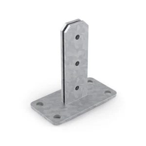 Fencemate Durapost Metal Fence Post Holder Bolt Down 150mm Galvanised - Picture 1 of 1