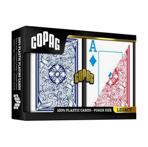 Copag Legacy 4 Color Poker Size Playing Cards Double Deck Jumbo Red Blue 239-2 - Picture 1 of 7