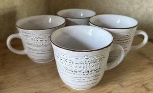 Vtg Pfaltzgraff Isabella Stoneware Coffee Mugs Rustic French Country - 4 - Picture 1 of 6