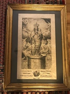 Virgen / Nuestra Senora del Pilar Seide Seda Druck Grabado - Bild 1 von 12