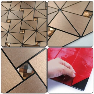 11.8" Mosaic Peel And Stick Wall Tile Self Adhesive Backsplash Bathroom Kitchen - Picture 1 of 45