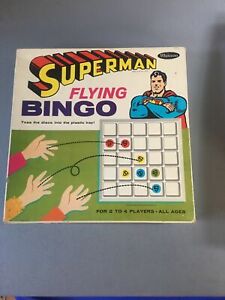 SUPERMAN FLYING BINGO GAME WHITMAN 1966 RARE MIB UNUSED