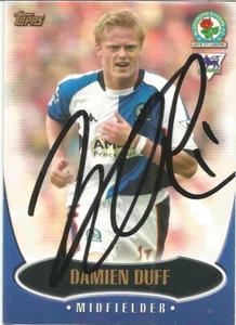 TARJETA COLECCIONABLE FIRMADA POR DAMIEN DUFF BLACKBURN TOPPS PREMIER GOD 2003 + CERTIFICADO DE AUTENTICIDAD - Imagen 1 de 1