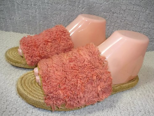 Sandali Ugg Edith da donna taglia 6 rosa corallo USA con frange in filato 1090849