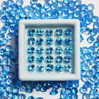 Schweizer blauer Topas 5 mm Kissen facettiert geschnitten lose 20 P natürlicher zertifizierter Edelstein