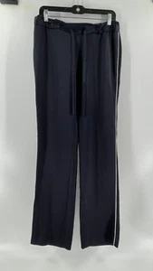 Worth New York Women's Navy Blue Striped Leg Pull On Sweat Pants Size Medium - Picture 1 of 16