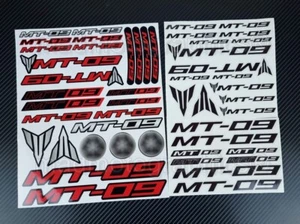 MT-09 Motorcycle many premium Stickers Decal sheet for Yamaha MT09 Laminated - Picture 1 of 3
