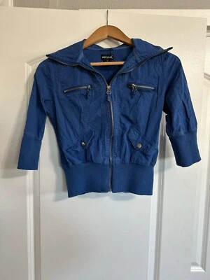Wet Seal Blue Zip Up Jacket Size S. - Image 1 of 4
