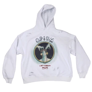 OVDY Label Off Hoodie Small Graphic Opium Art Streetwear Grunge Y2K Style Indie - Picture 1 of 13