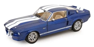 KK Scale 1/12 FORD MUSTANG SHELBY GT500 ELEANOR 1967 BLUE & WHITE WITH OPENINGS - Picture 1 of 8