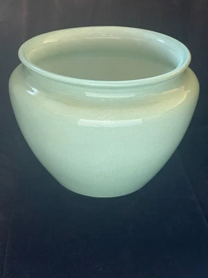 Cuenco de pescado chino Celadon de porcelana agrietada Jardiniere de colección Foto 1 de 4