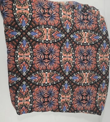 1.5 m x 1.46 m Fabric – Orange/Blue Kaleidoscope Floral Print – Rayon - image 1 of 3