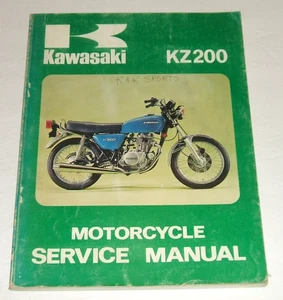 Manual de servicio Kawasaki Kz200 1978 1979 Kz 200 taller de reparación - Imagen 1 de 6