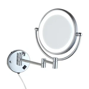 Dolphy Dual Sided LED Lighted Wall Mounted Makeup Mirror 8-Inch - 1X & 5X Mag... - Picture 1 of 9