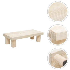 1pc Wood Footstool Household Kid Stool Living Room Stool Furniture (Wood Color) - Picture 1 of 12