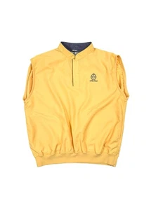 Zero Restriction Men’s L - Golf Vest Snap Pullover Willow Brook CC Yellow - Picture 1 of 5